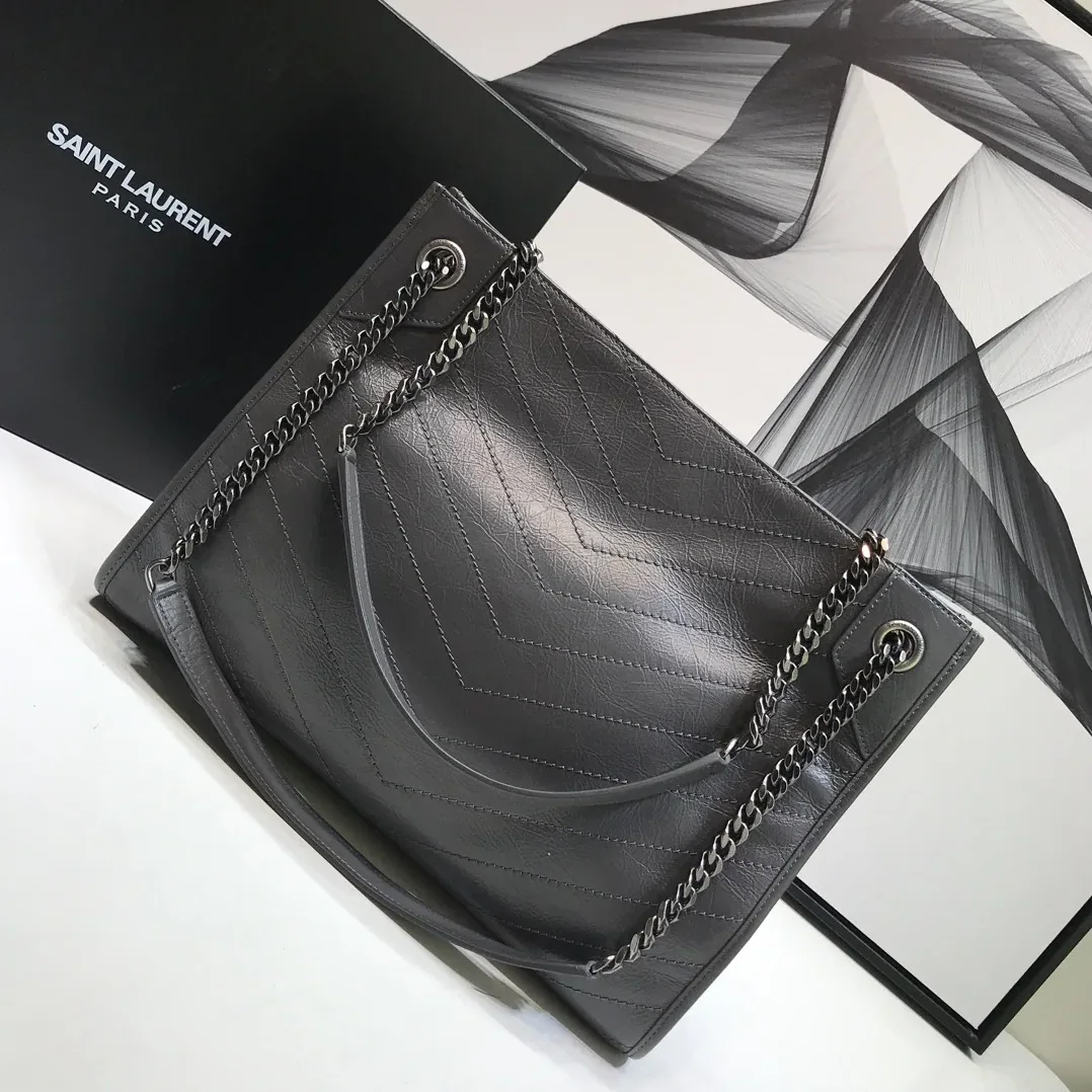 Saint Laurent Niki Medium Shopping Bag Beige in YSL