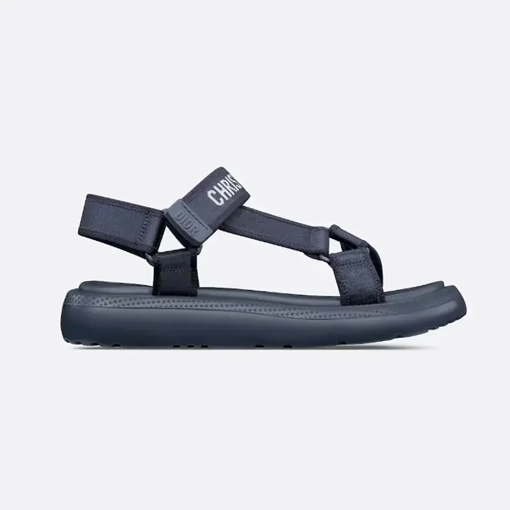 Dior Dioriviera D-Wave Sandal Deep Blue Technical Fabric for Women