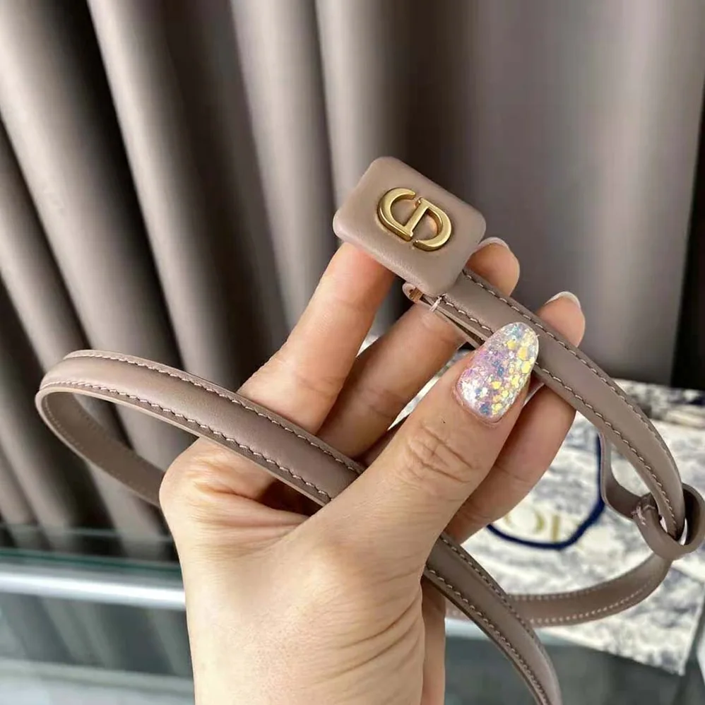 Dior Bobby Belt Warm Taupe Smooth Calfskin 12 MM for Women Dior Bobby Belt Warm Taupe Smooth Calfskin 12 MM for Women