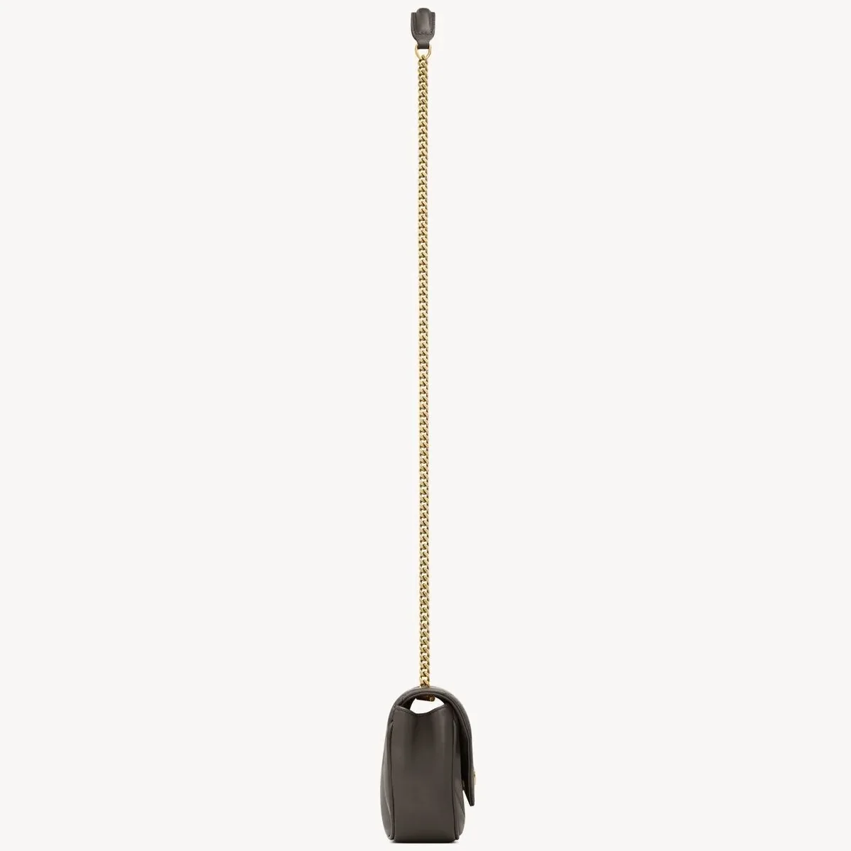 Saint Laurent Loulou Mini Shoulder Bag in Urban Grey Gold Hardware