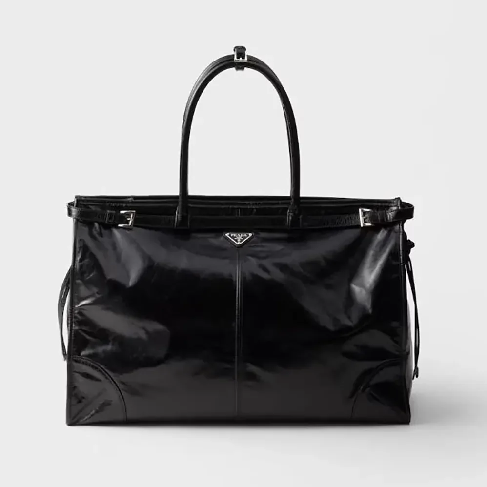Prada Bonnie Leather Tote Bag for Unisex