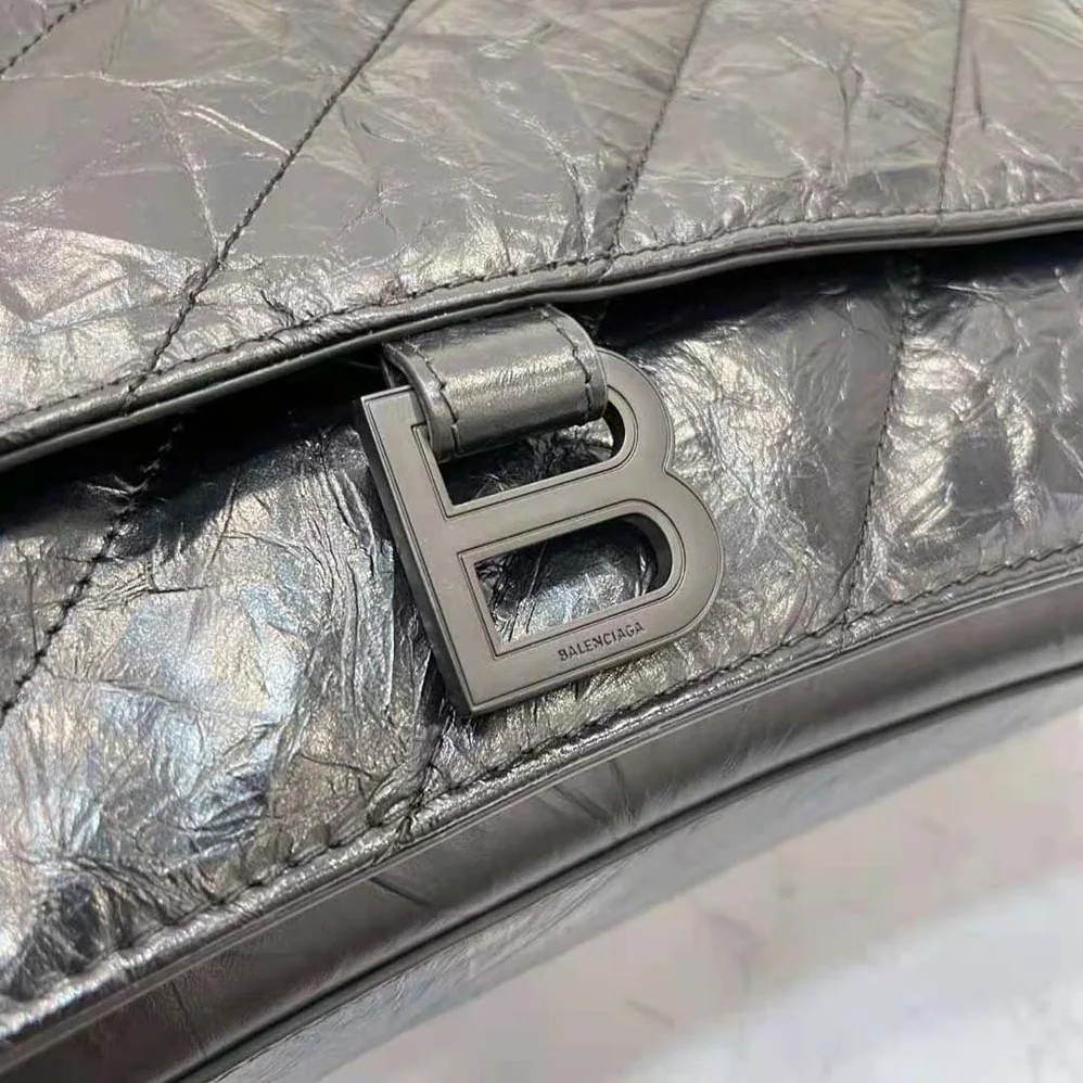 Balenciaga Crush Medium Chain Bag Quilted in Black for Women Balenciaga Crush Medium Chain Bag Quilted in Black for Women
