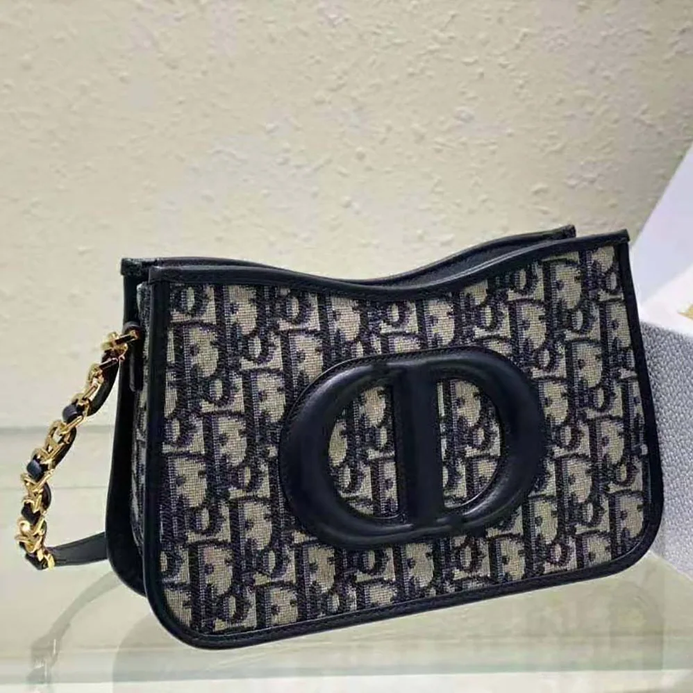 Dior CD Signature Hobo Mini Bag Blue Dior Oblique Jacquard for Women Dior CD Signature Hobo Mini Bag Blue Dior Oblique Jacquard for Women
