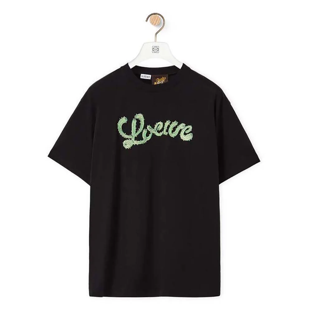 Loewe LOEWE Cactus T-shirt in Cotton for Women in Black Loewe LOEWE Cactus T-shirt in Cotton for Women in Black