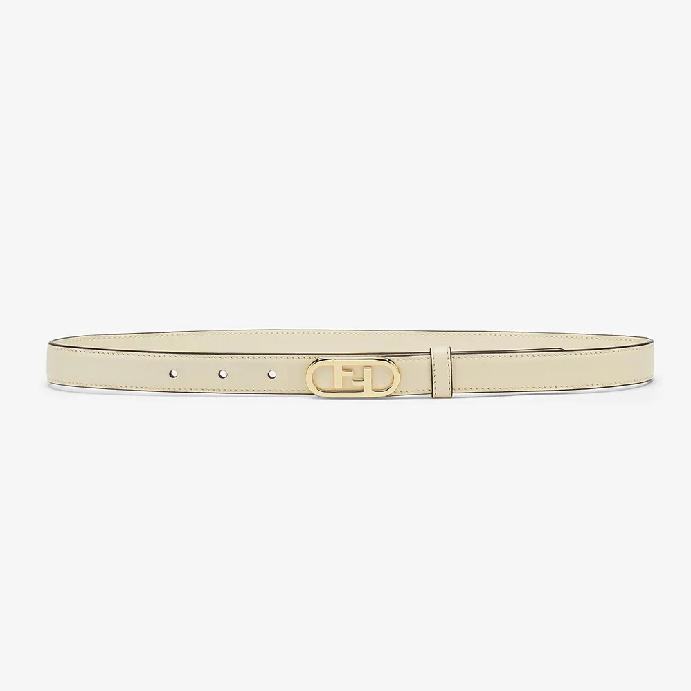 Fendi Narrow Belt with Loop and Fendi O Lock Stud Buckle for Women