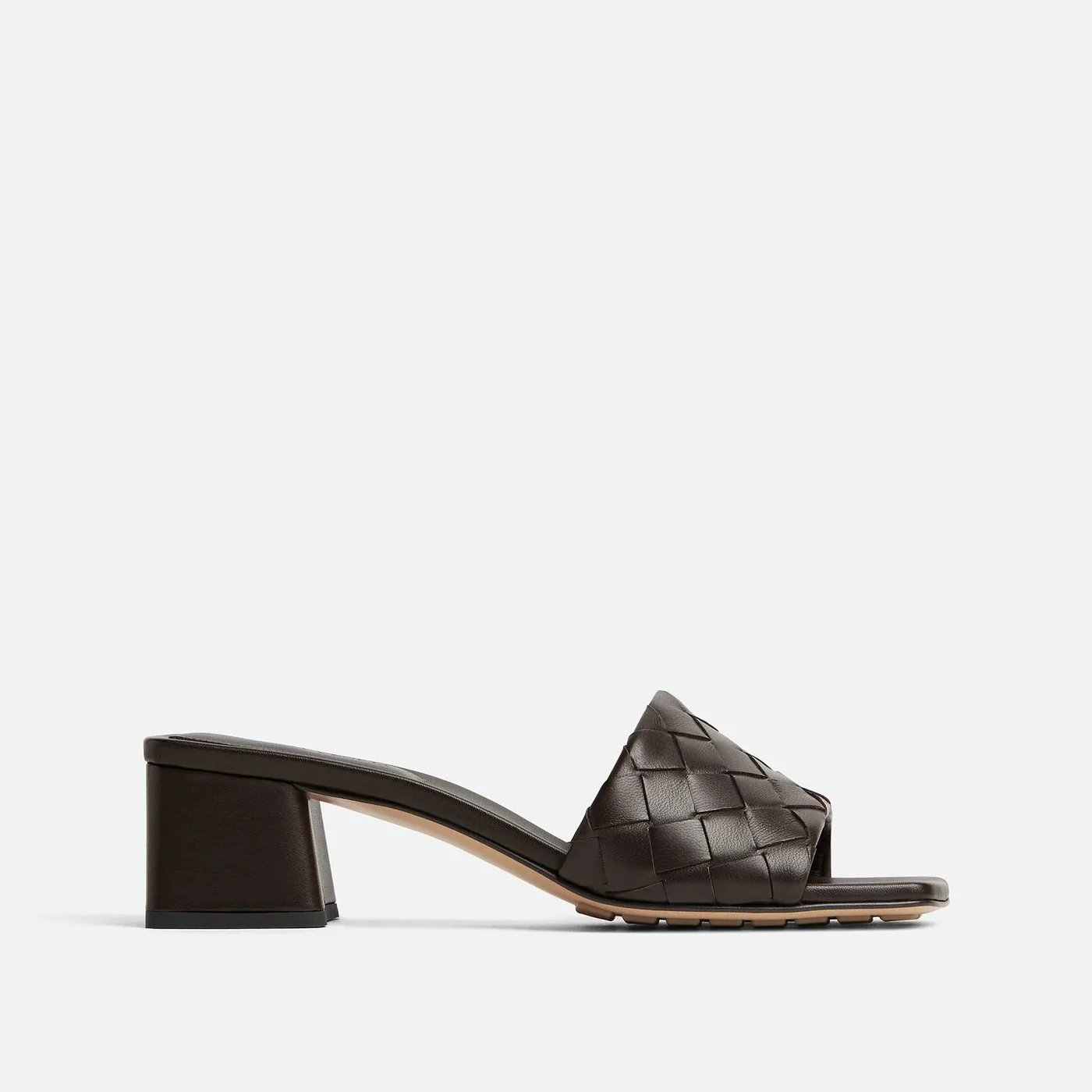 Bottega Veneta Parco Mule Mid Heel Fondant Bottega Veneta Parco Mule Mid Heel Fondant
