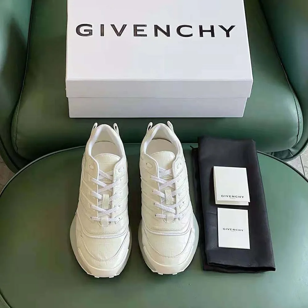 Givenchy Giv 1 Sneakers in Crocodile Effect Leather for Unisex in White Givenchy Giv 1 Sneakers in Crocodile Effect Leather for Unisex in White