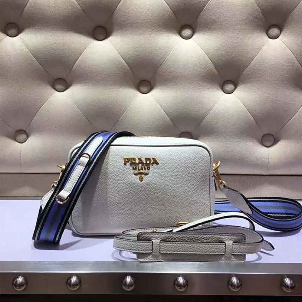 Prada Calf Leather Shoulder Bag for Women in White