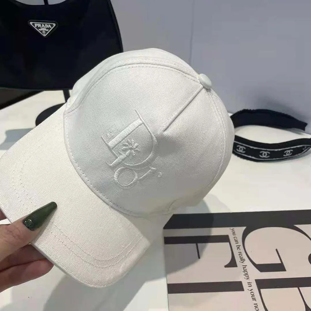 Dior by Erl Baseball Cap White Cotton Canvas for Unisex Dior by Erl Baseball Cap White Cotton Canvas for Unisex