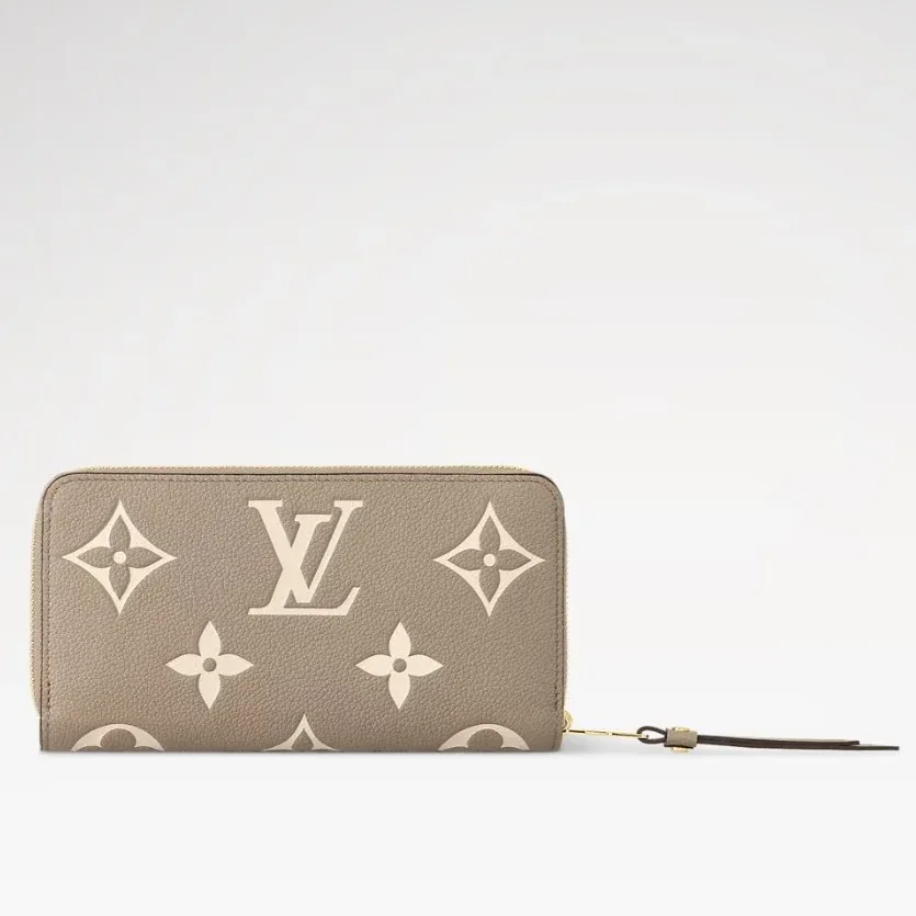 Louis Vuitton Zippy Wallet Monogram Empreinte Dove in Cream / Louis Vuitton Zippy Wallet Monogram Empreinte Dove in Cream /