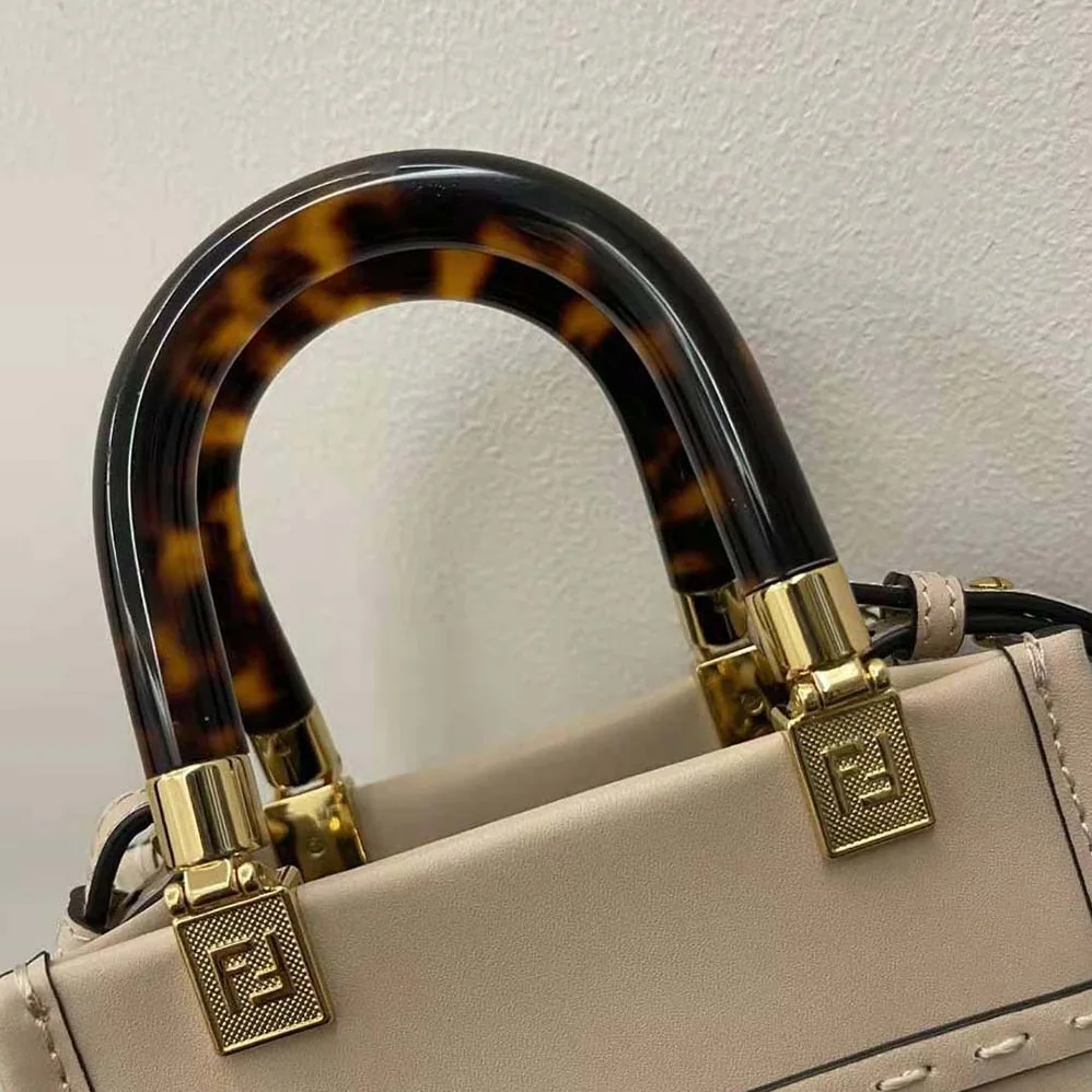 Fendi Mini Sunshine Shopper Dove-gray Leather Mini for Women in bag Fendi Mini Sunshine Shopper Dove-gray Leather Mini for Women in bag