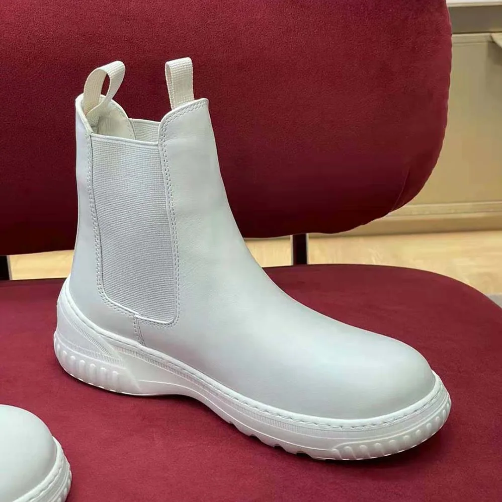 Dior D-Racer Ankle Boot White Calfskin for Men