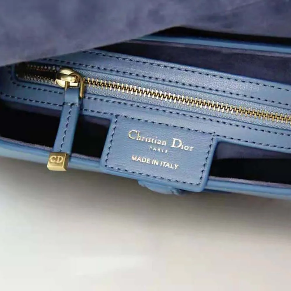 Dior Saddle Bag Indigo Blue Gradient Calfskin for Women