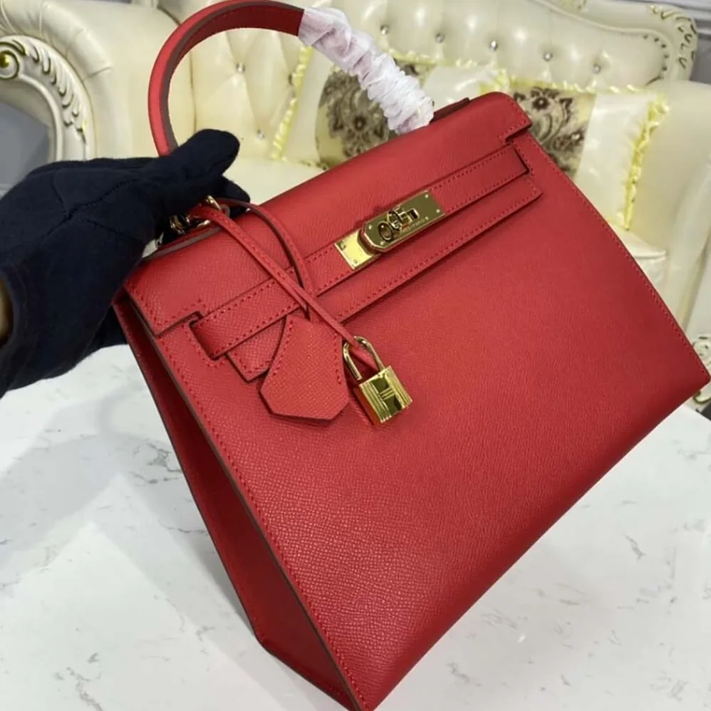 Hermes Kelly Bag 28 Epsom Leather for Women in Red