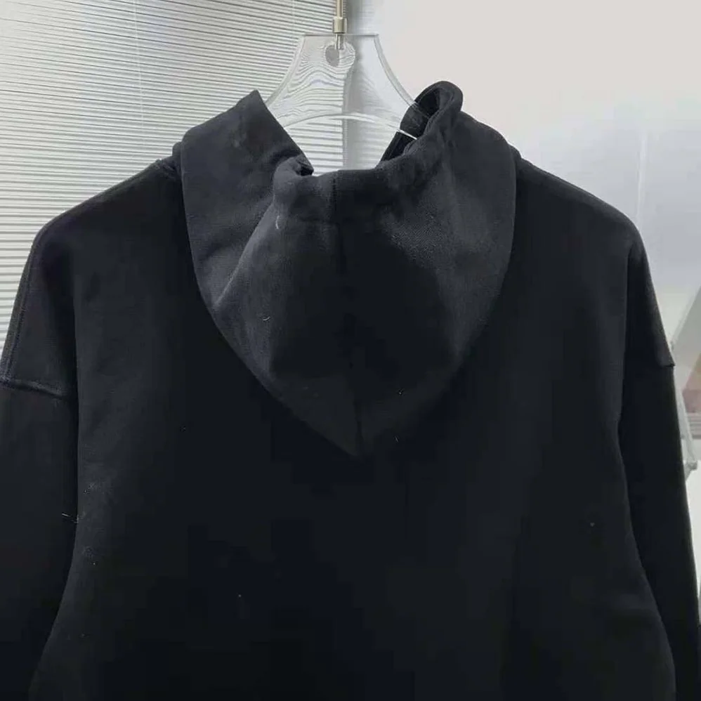 Dior Oversized Christian Dior Atelier Hooded Sweatshirt Black Cotton Fleece for Women