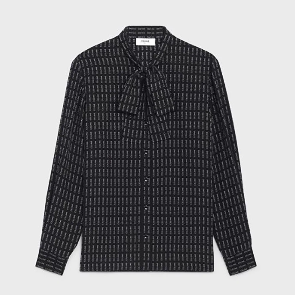 Celine Lavalliere Blouse in Crepe DE Chine for Women