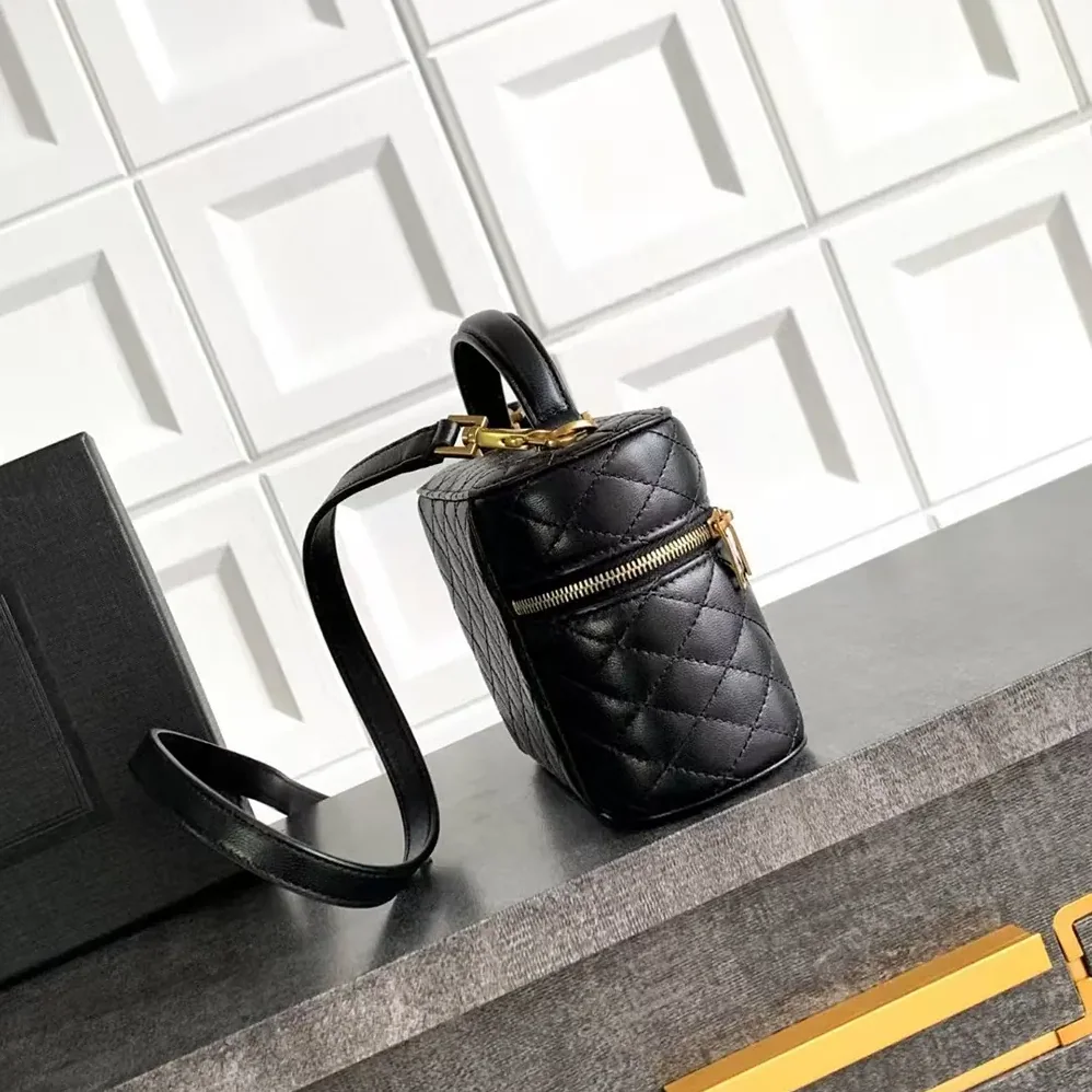 Saint Laurent YSL Gaby Vanity Bag in Lambskin for Women in Black