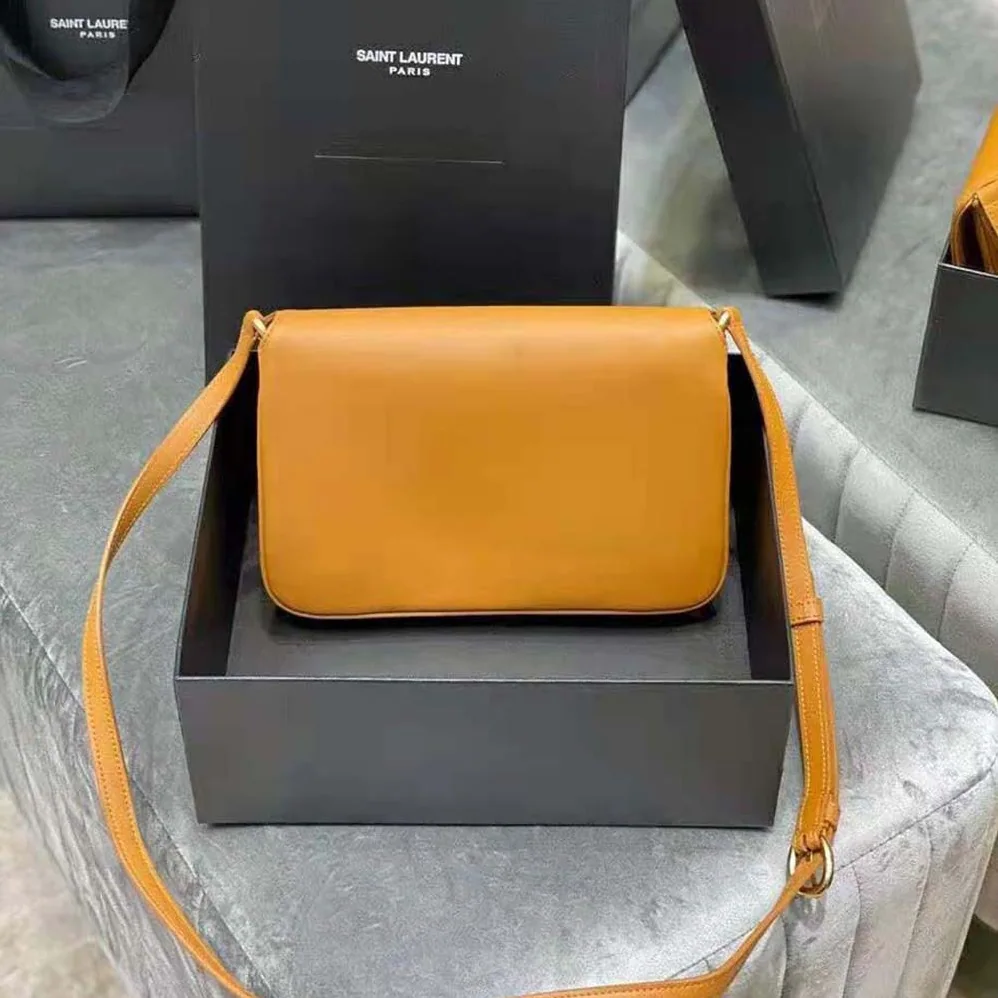 Saint Laurent YSL Le Maillon Satchel in Smooth Leather for Women in Brown Saint Laurent YSL Le Maillon Satchel in Smooth Leather for Women in Brown