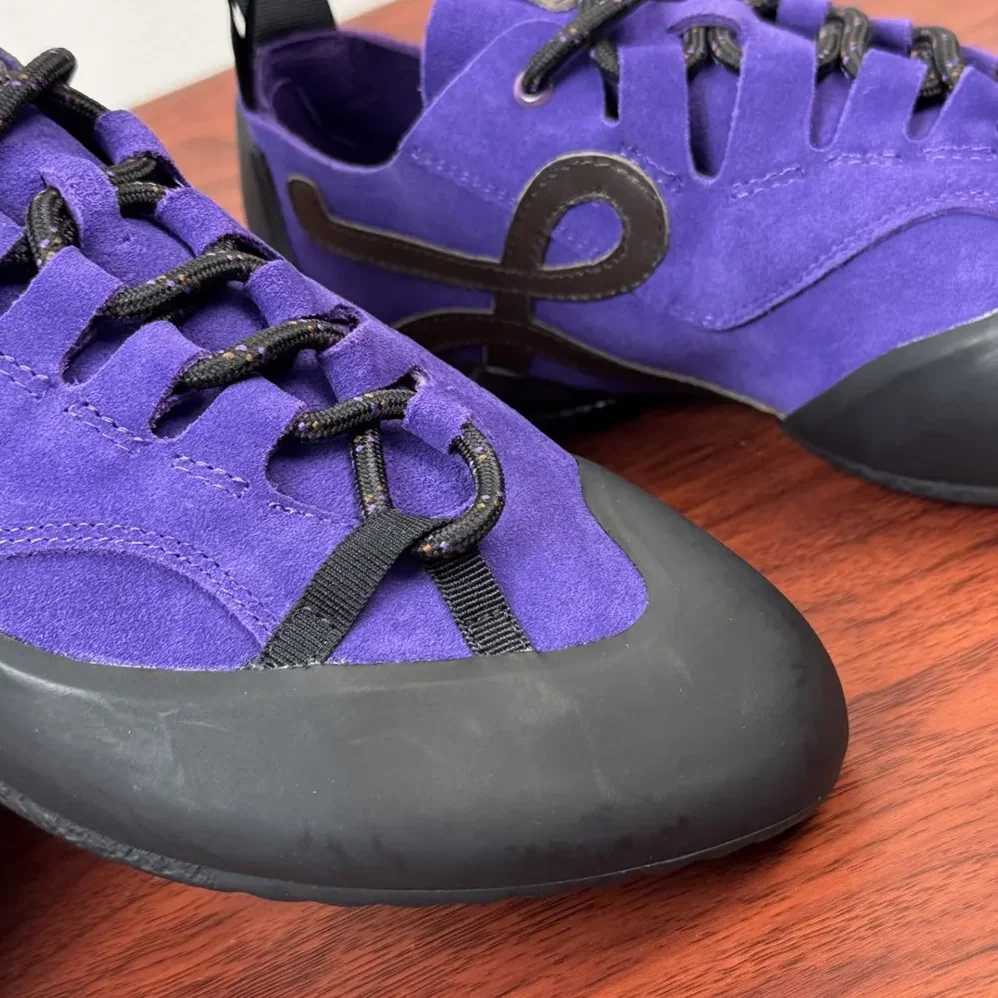 Loewe Grip Sneaker in Calfskin Suede for Unisex in Purple/Brown
