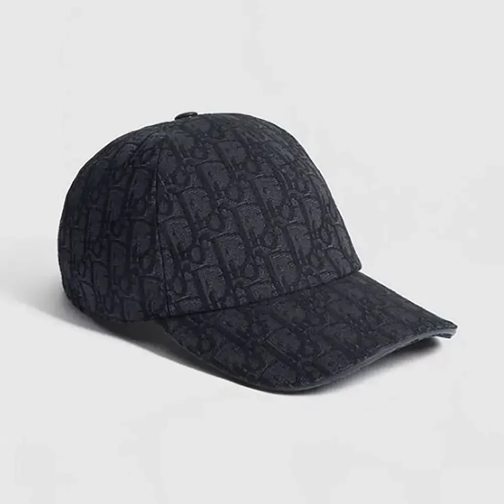 Dior Oblique Cap Black Cotton Jacquard for Unisex Dior Oblique Cap Black Cotton Jacquard for Unisex