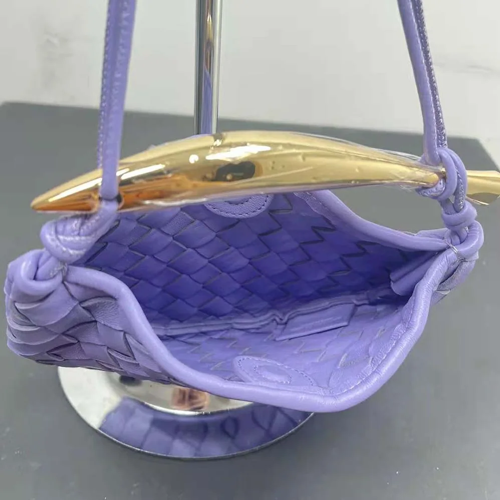 Bottega Veneta Mini Sardine in Supple Lambskin Leather for Women in Purple