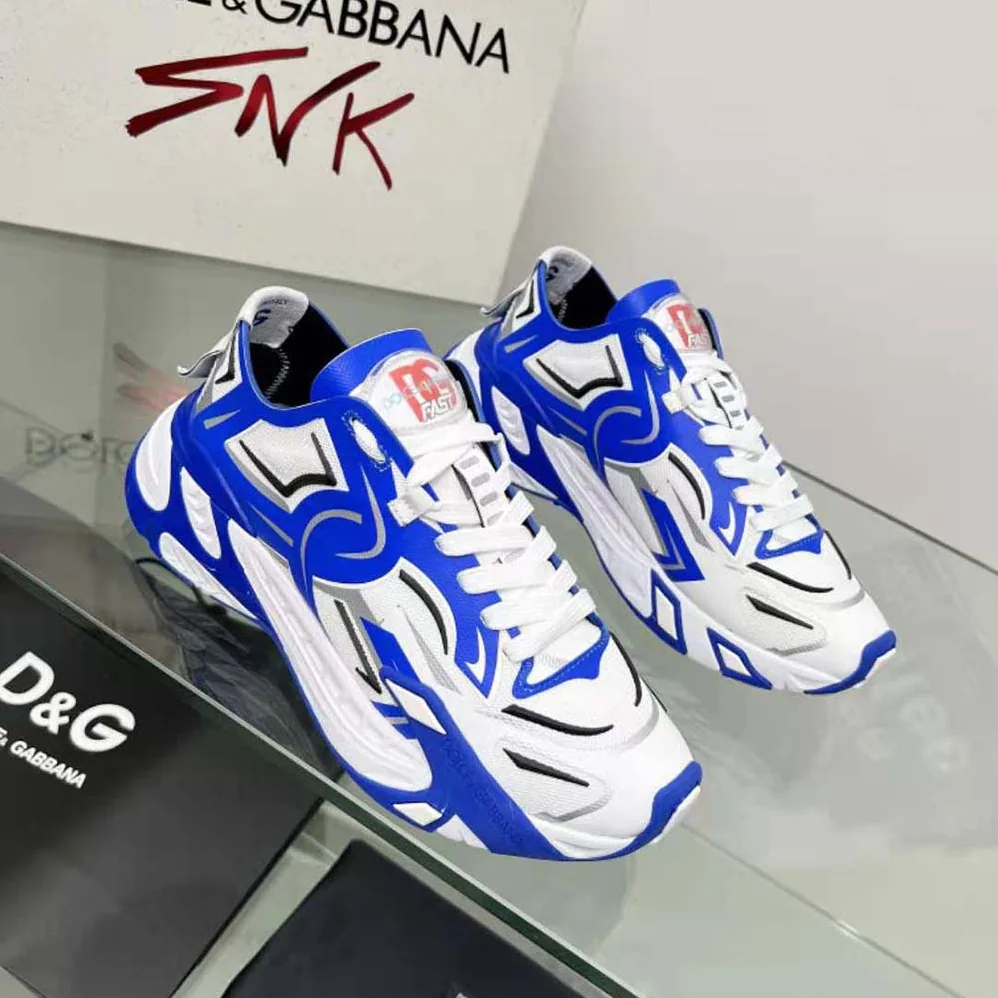 Dolce Gabbana D&G Mesh Fast Sneakers for Men in Blue Dolce Gabbana D&G Mesh Fast Sneakers for Men in Blue