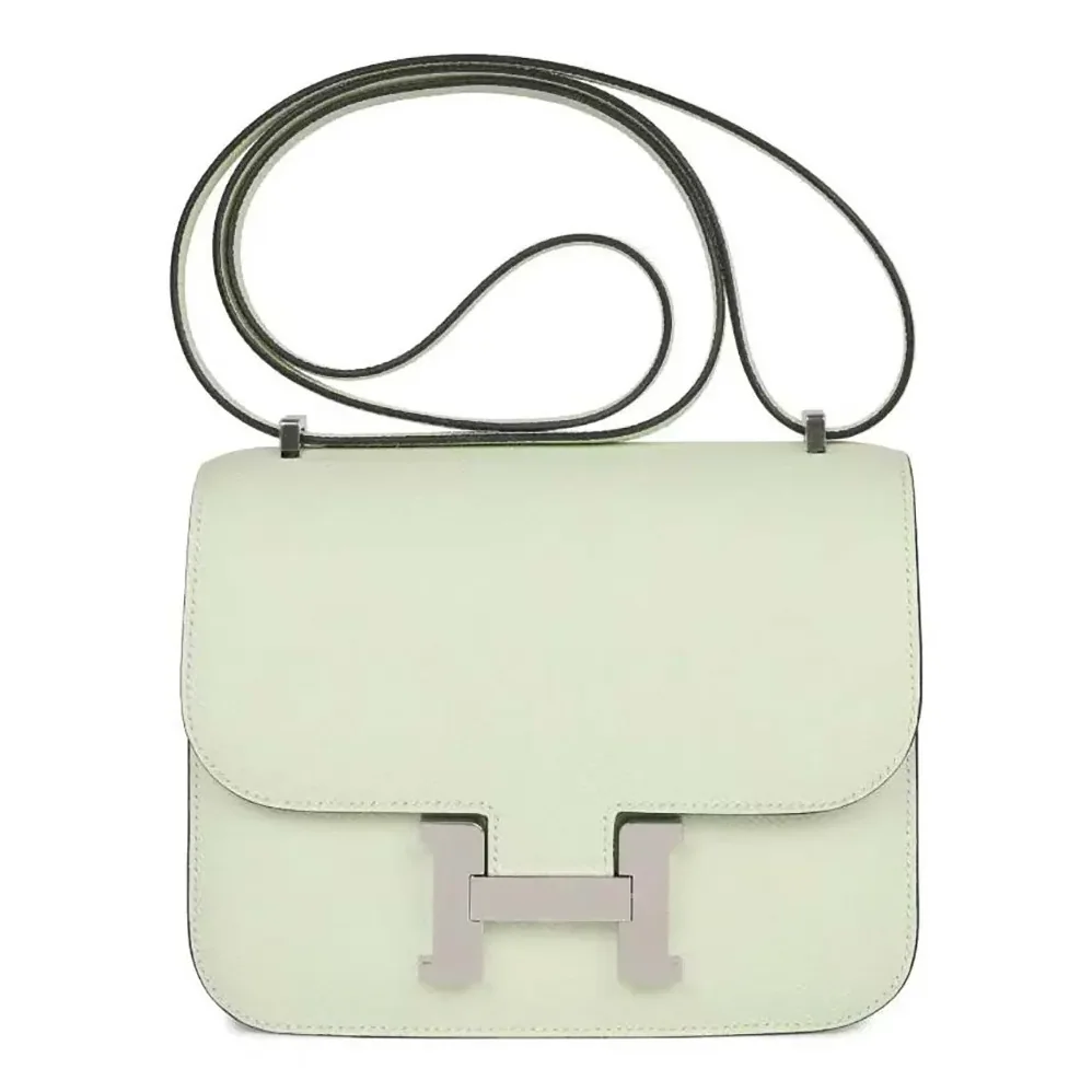 Hermes Constance 24 Bag Epsom Leather for Women in Lime/Silver Hermes Constance 24 Bag Epsom Leather for Women in Lime/Silver