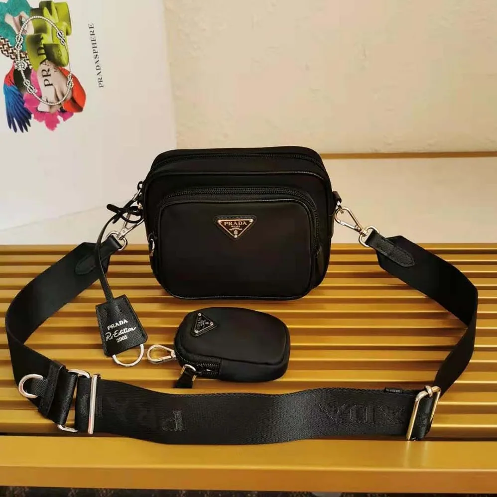 Prada Prada Re-Edition 2005 Nylon Bag for Women in Black