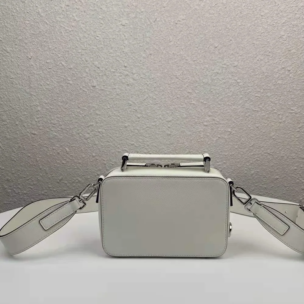 Prada Prada Brique Saffiano Leather Cross-Body Bag for Men in White