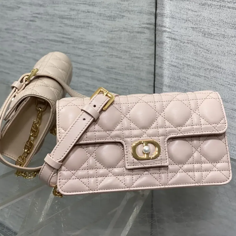 Dior Jolie Mini Bag Powder Pink Cannage Lambskin for Women Dior Jolie Mini Bag Powder Pink Cannage Lambskin for Women