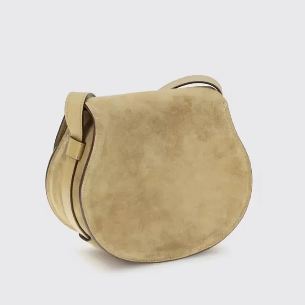 Chloe Marcie Small Shoulder Bag in Suede for Women in Neutral Chloe Marcie Small Shoulder Bag in Suede for Women in Neutral