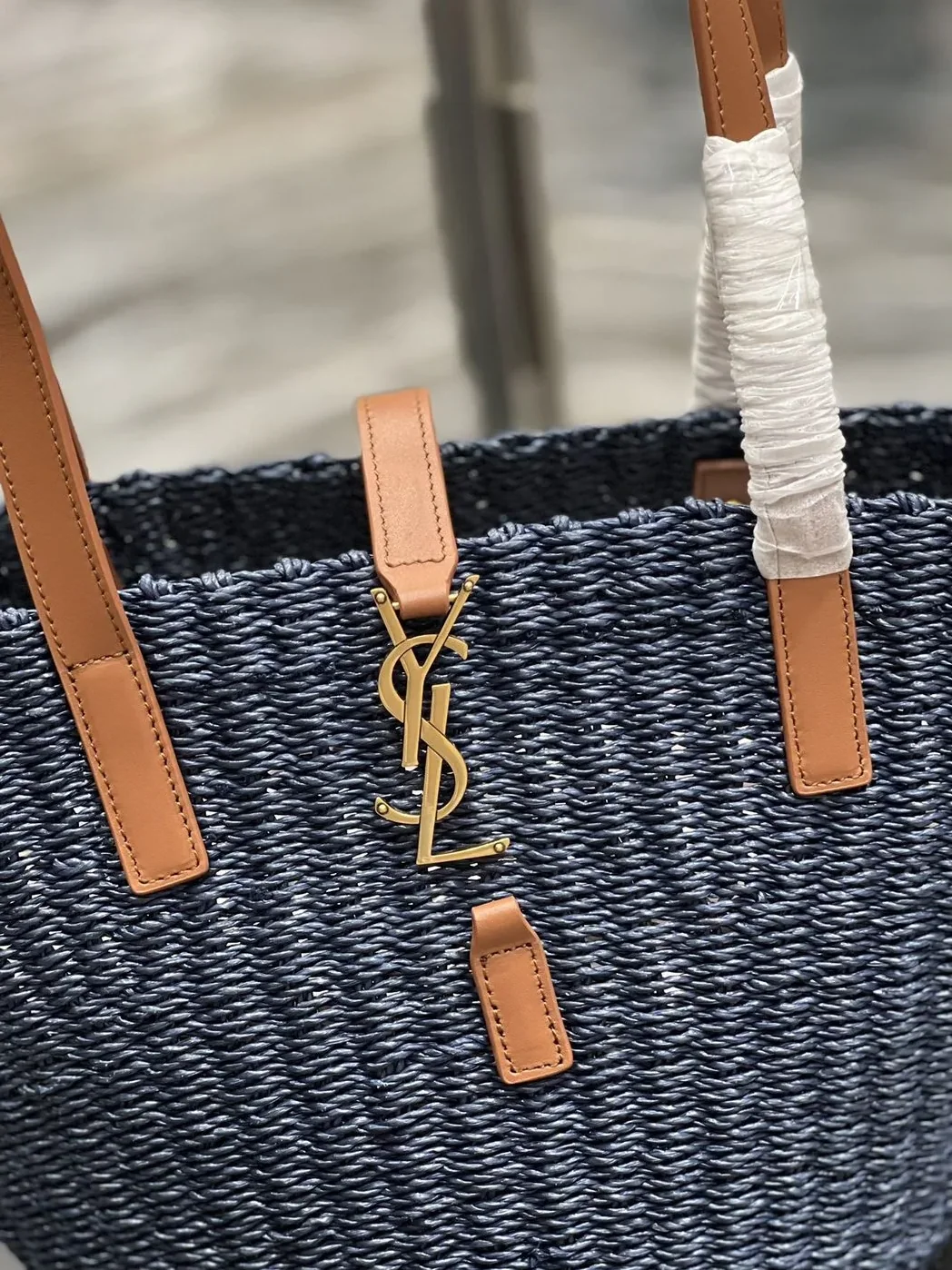 Saint Laurent Panier Medium Bag Blue