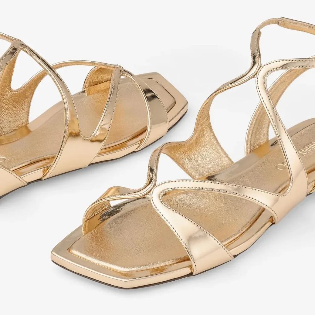 Jimmy Choo Ayla Flats Gold AYLAFLATQUI