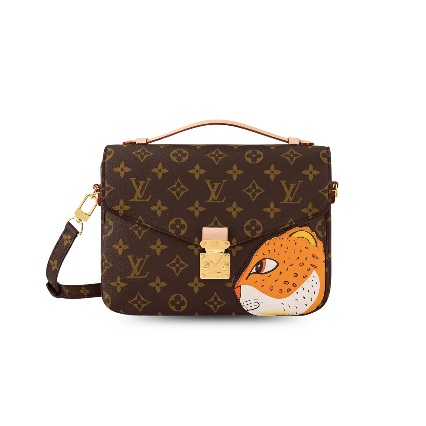 Louis Vuitton Pochette Metis Shoulder Bag in Brown Gold Hardware