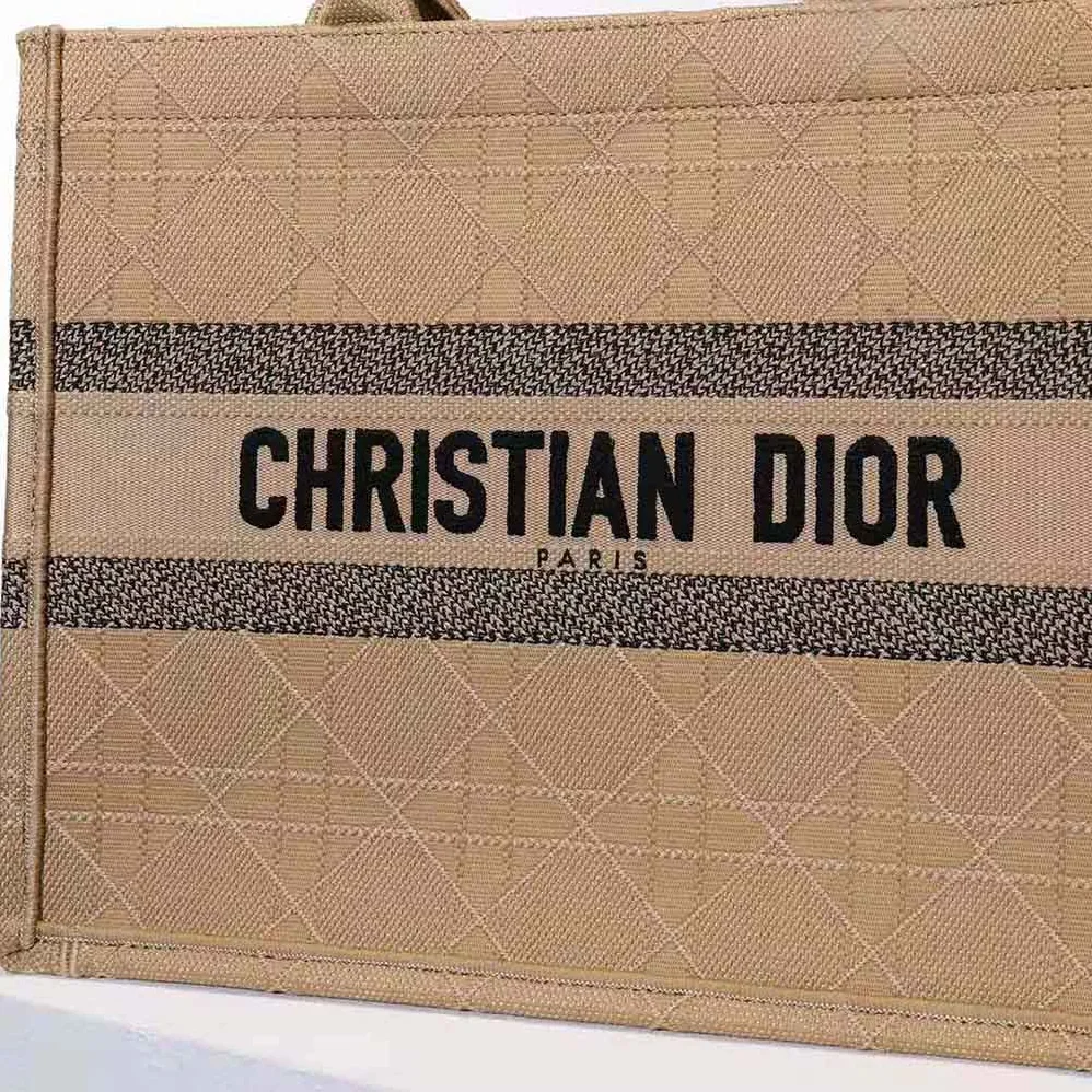 Dior Medium Dior Book Tote Natural Cannage Raffia for Women