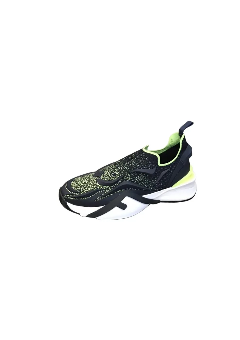 FD Fendi Flow Running Sneakers Black And Green FD Fendi Flow Running Sneakers Black And Green