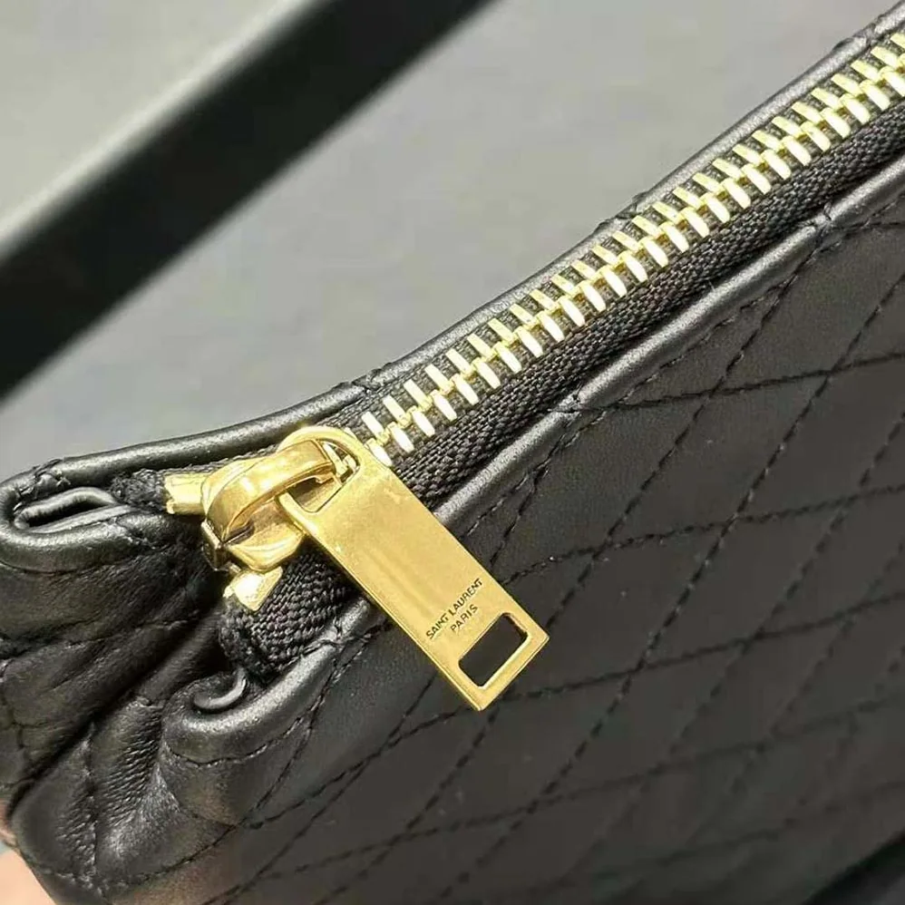 Saint Laurent YSL Gaby Cosmetic Pouch in Quilted Leather for Women Saint Laurent YSL Gaby Cosmetic Pouch in Quilted Leather for Women