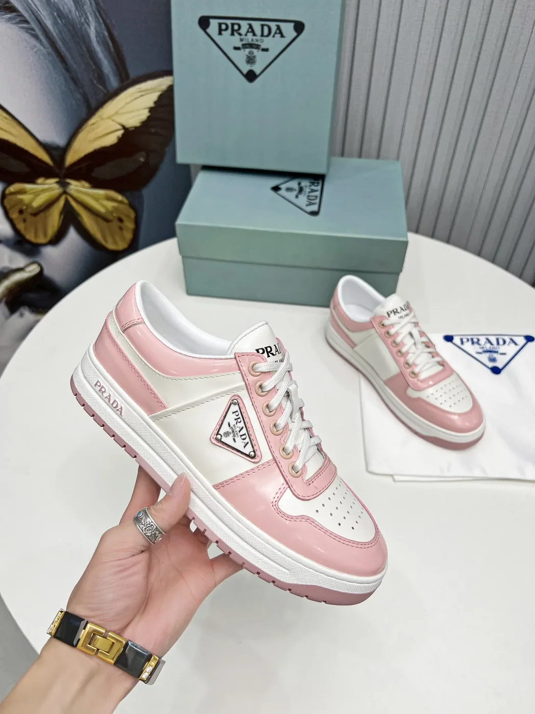 Prada Downtown Sneakers Pink / Prada Downtown Sneakers Pink /