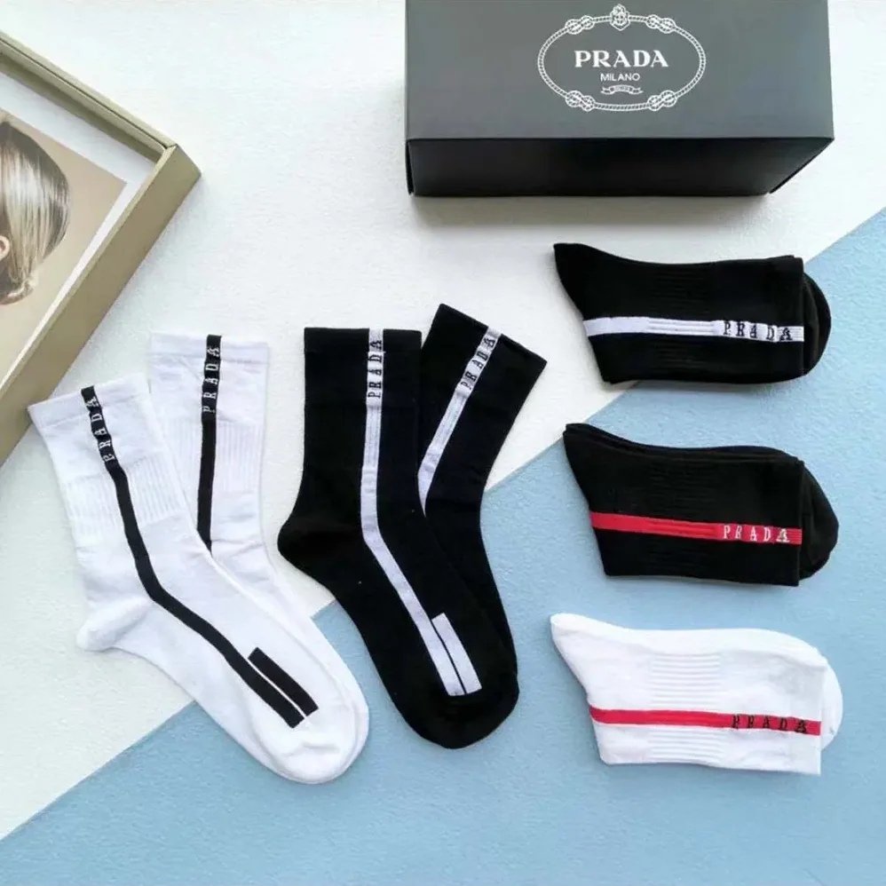 Prada Re-Nylon Knit Socks 5pcs for Unisex Prada Re-Nylon Knit Socks 5pcs for Unisex