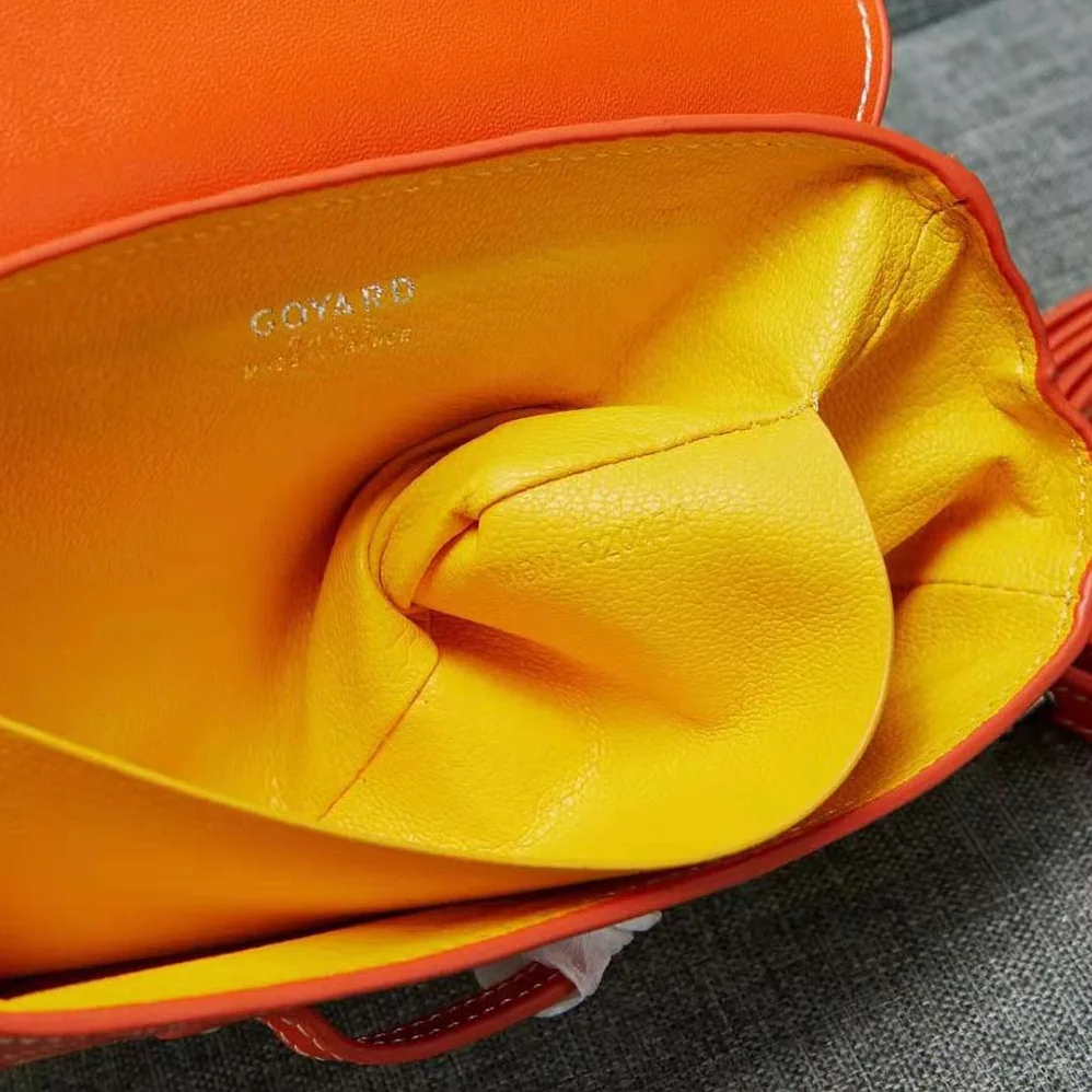 Goyard Sac Saïgon Souple Mini in Toile Goyardine & Chevroches Calfskin for Women in Orange Goyard Sac Saïgon Souple Mini in Toile Goyardine & Chevroches Calfskin for Women in Orange