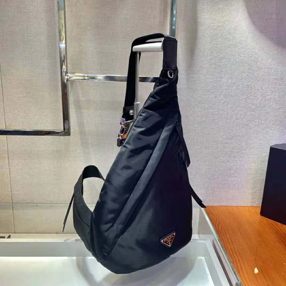 Prada Re-Nylon and Leather Backpack for Women in Black