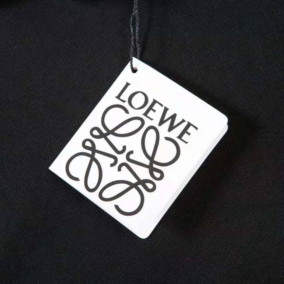 Loewe Relaxed Fit Hoodie in Cotton for Men in Black Loewe Relaxed Fit Hoodie in Cotton for Men in Black