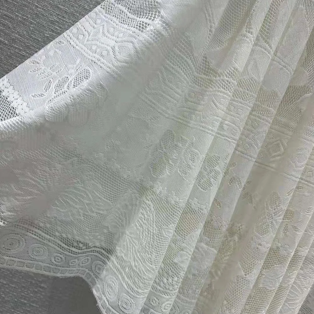 Dior Flared Mid-length Skirt Ecru Technical Cotton Lace with D for Women in Lace Butterfly Motif