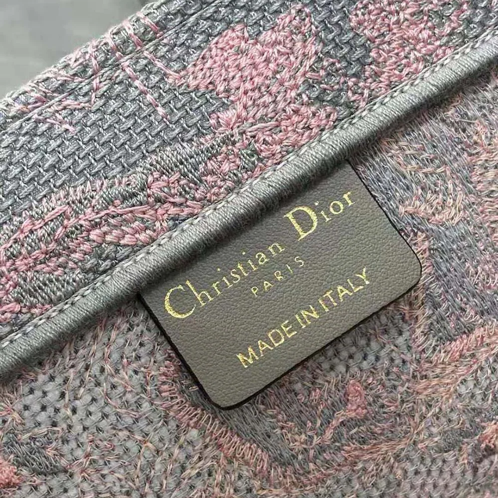 Dior Medium Dior Book Tote Gray and Pink Toile de Jouy Reverse Embroidery for Women Dior Medium Dior Book Tote Gray and Pink Toile de Jouy Reverse Embroidery for Women