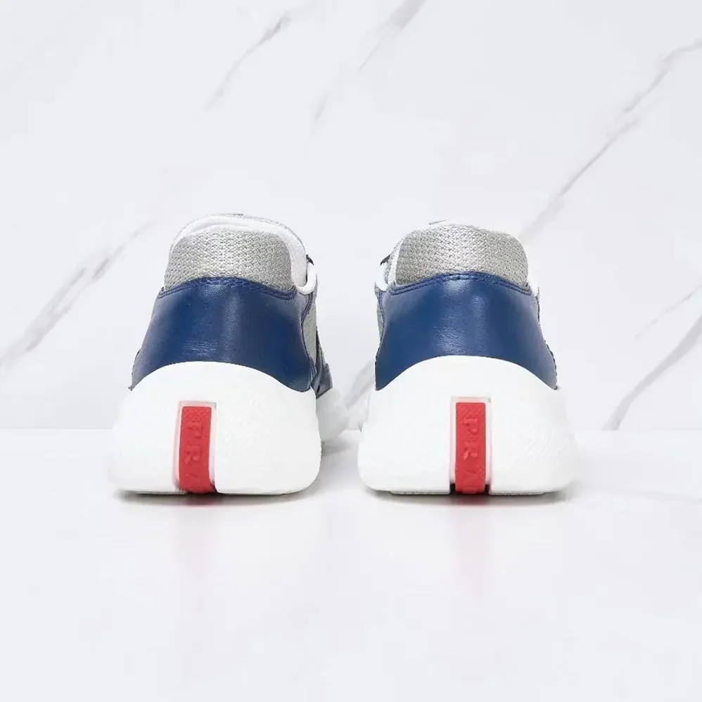 Prada America's Cup Soft Rubber and Bike Fabric Sneakers for Unisex in Blue Prada America's Cup Soft Rubber and Bike Fabric Sneakers for Unisex in Blue