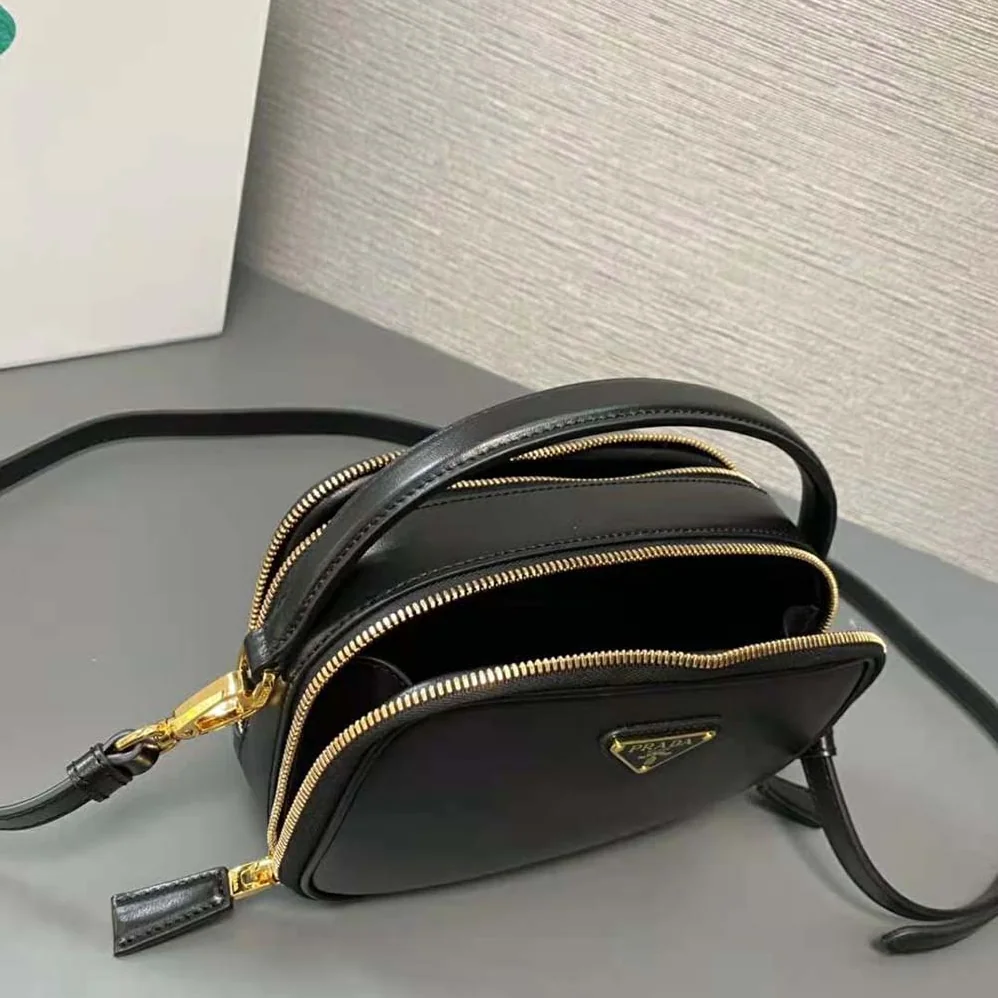 Prada Odette Leather Mini-bag for Women in Black Prada Odette Leather Mini-bag for Women in Black
