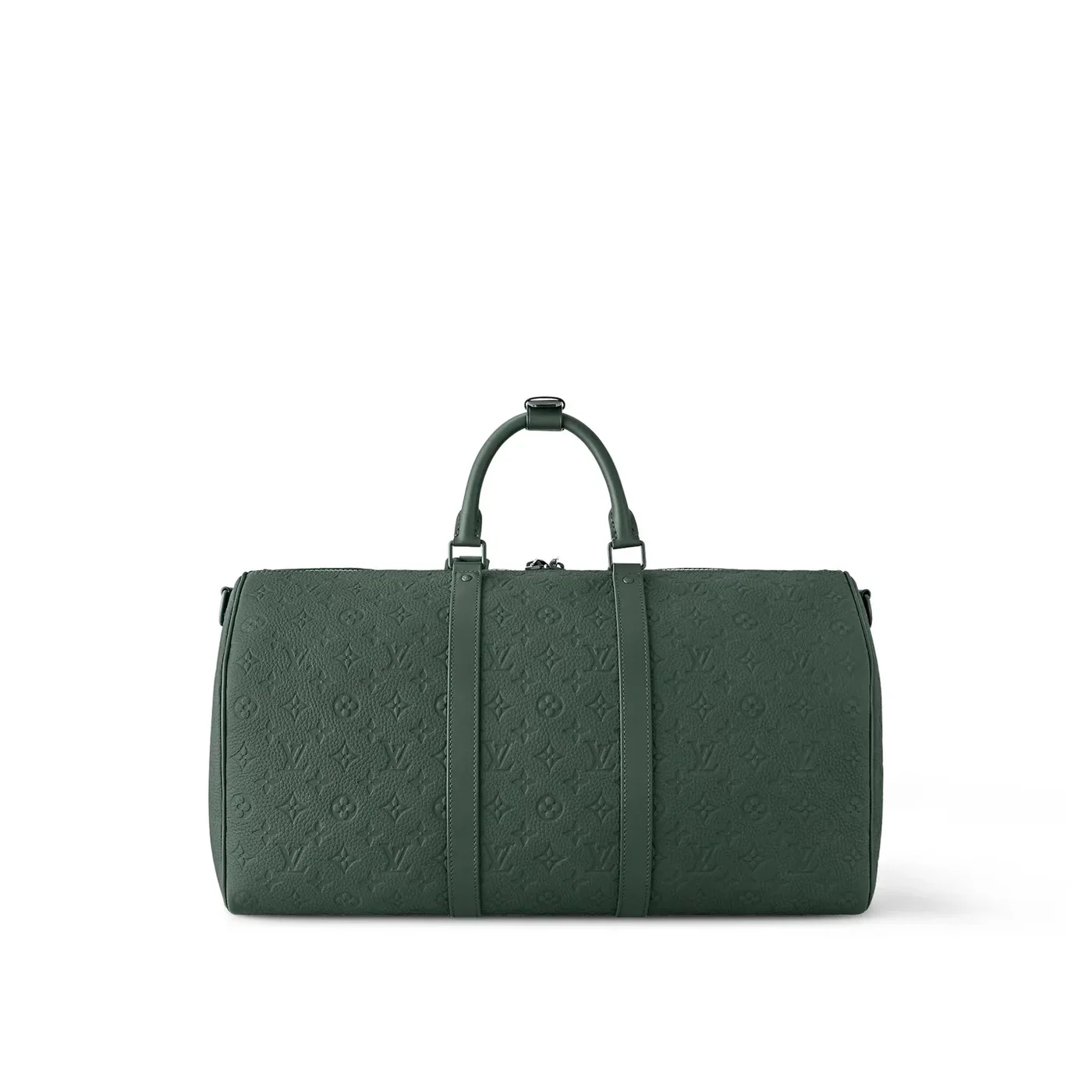 Louis Vuitton Keepall Bandouliere 50 Travel Bag in Green Matte Green Hardware