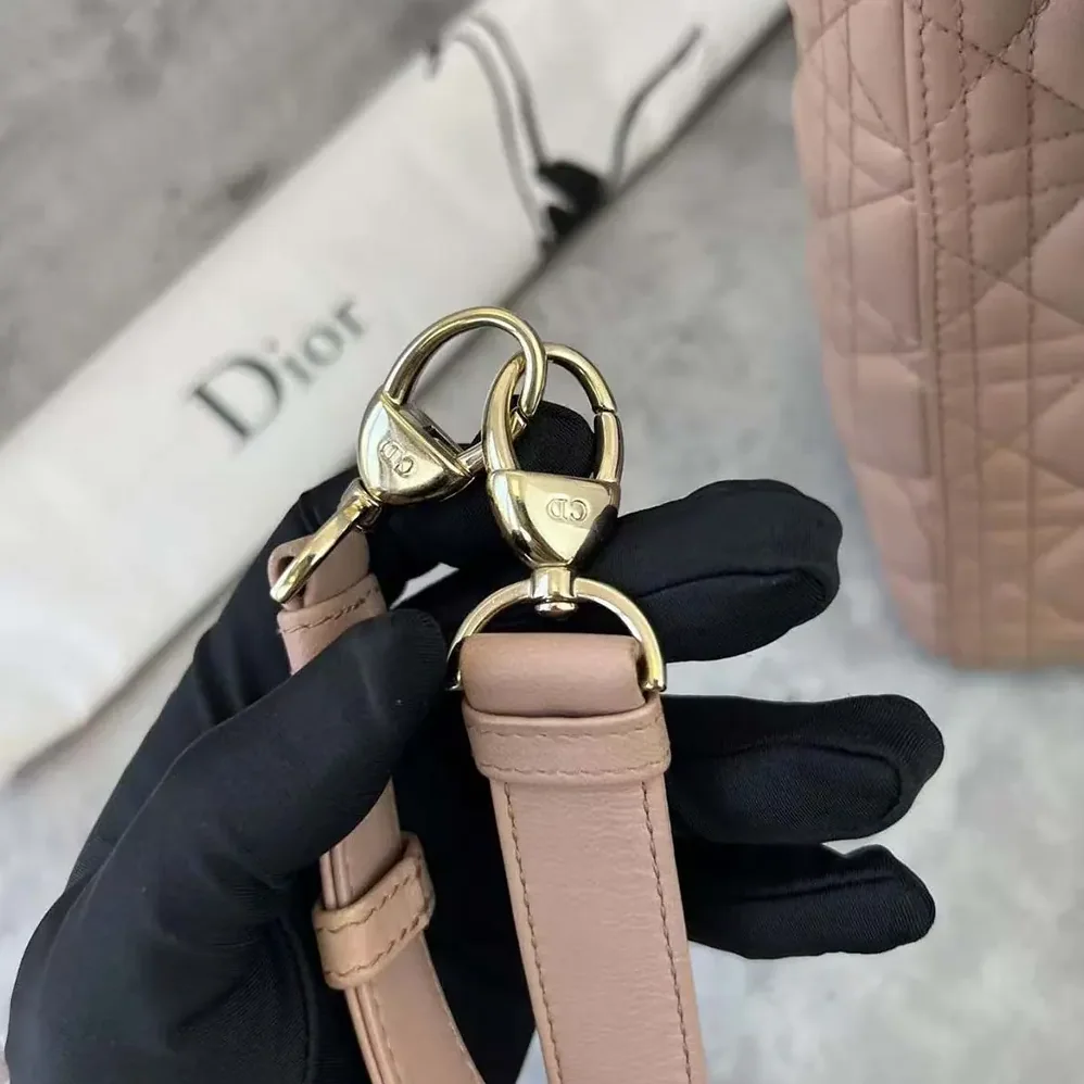 Dior Medium Lady Dior Bag Blush Cannage Lambskin for Women Dior Medium Lady Dior Bag Blush Cannage Lambskin for Women