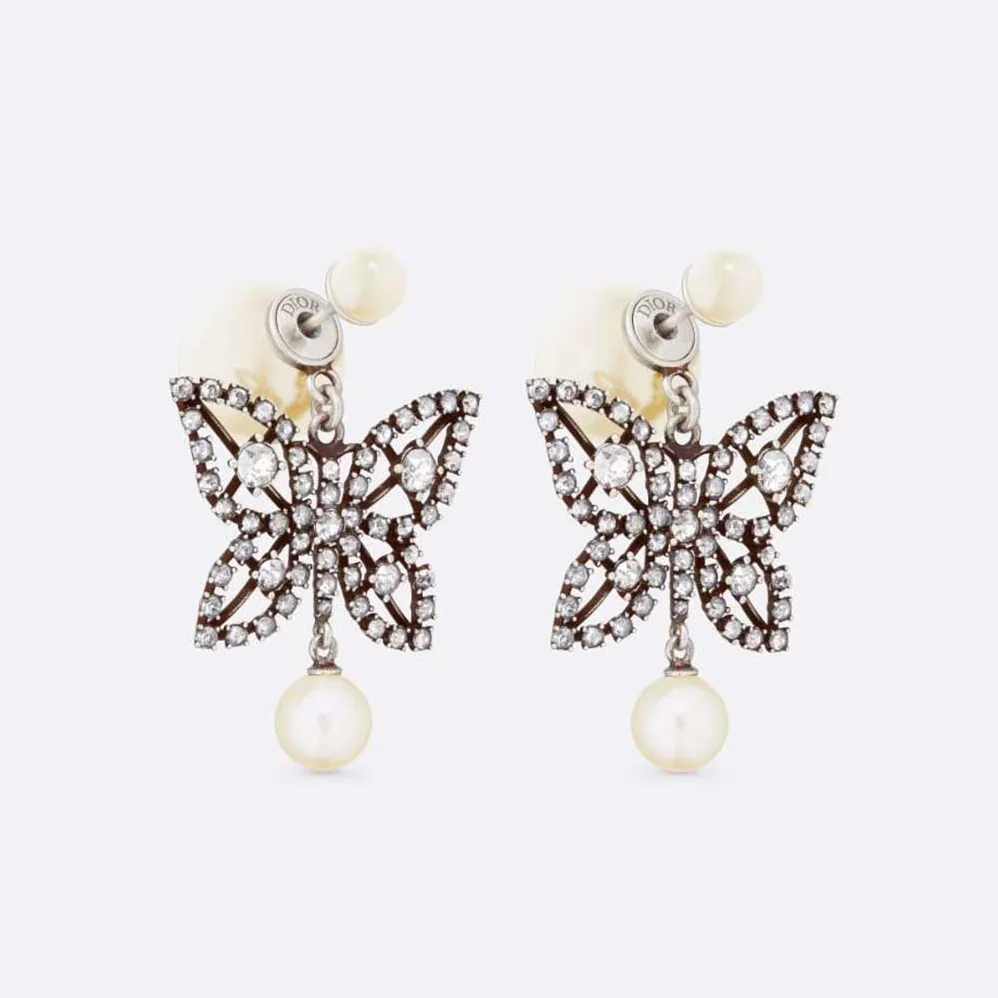 Dior Tribales Earrings Antique Silver for Women in Finish Metal