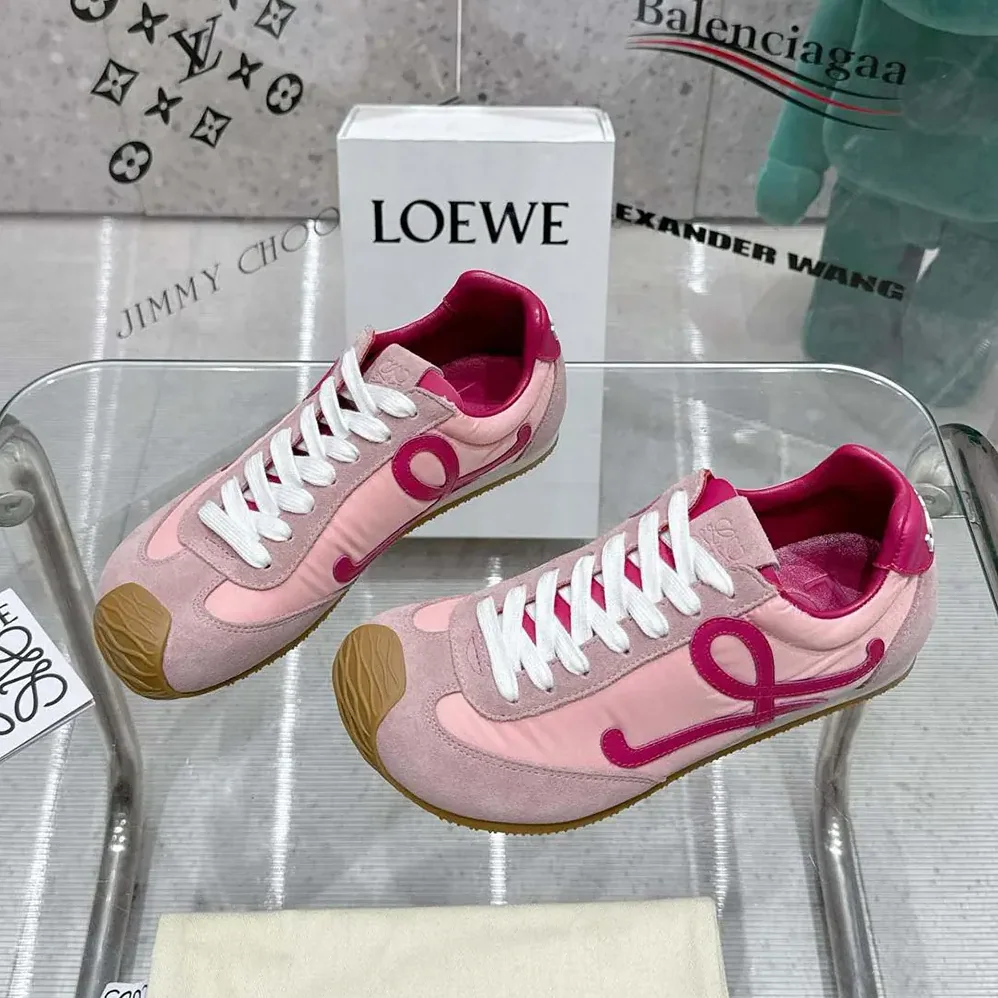 Loewe Ballet Runner 2.0 in Nylon and Calfskin for Unisex in Pink